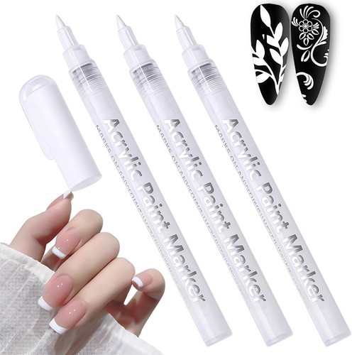 3pcs fast drying fine tip - tip, nail